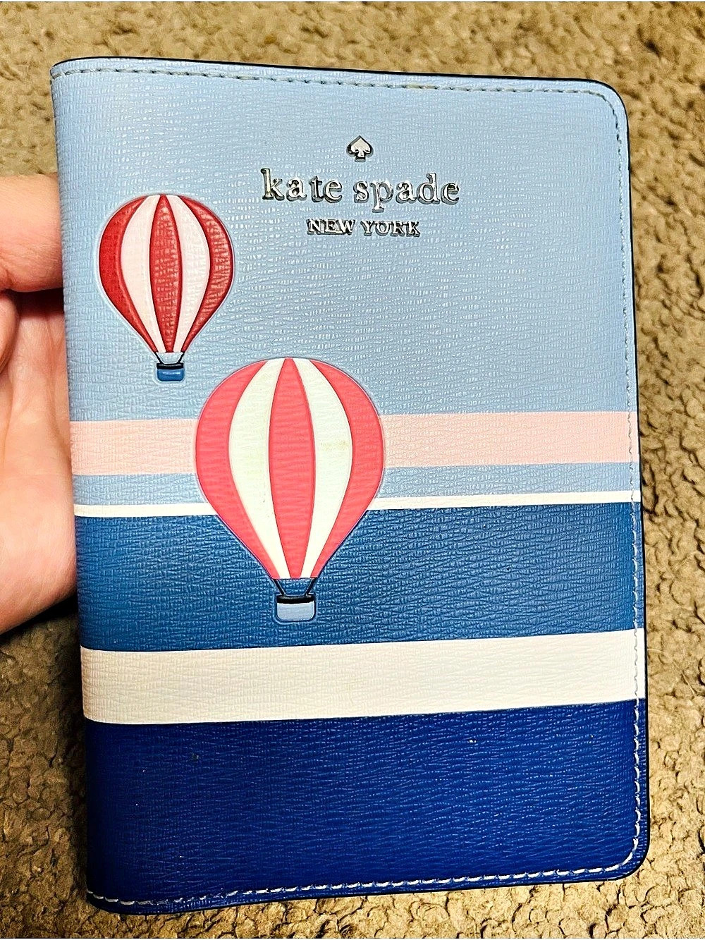 Kate Spade Color Block Balloon Wallet in Blue & Pink Like New